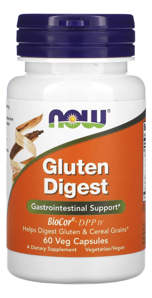 Gluten Digest Enzimas Digestivas Nowfoods 60 Vegcaps Eua/usa Sabor Sem Sabor