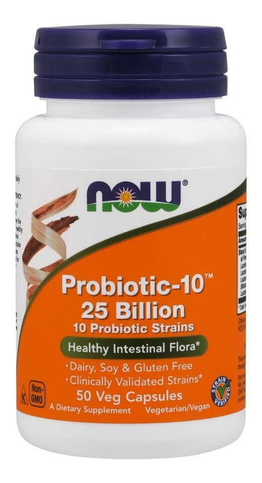 Suplemento Em Cápsulas Now Foods Probiotic 10-25 (50caps) Sabor Sem Sabor