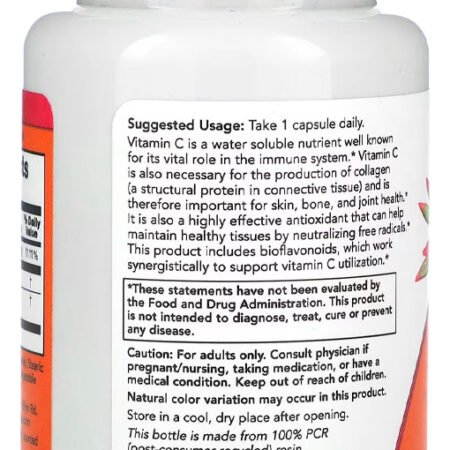 Vitamina C-1000 Now Foods 30 Veg Cápsulas Importado - Imagem 2