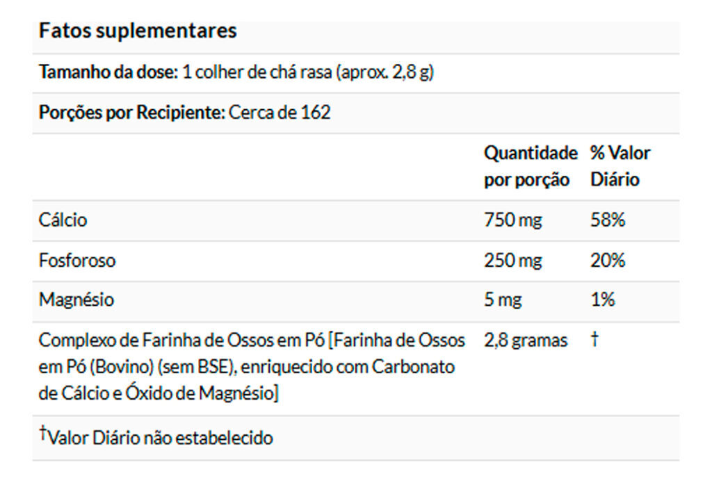 Bone Meal Now Foods 454g Cálcio Em Pó Importado - Imagem 4