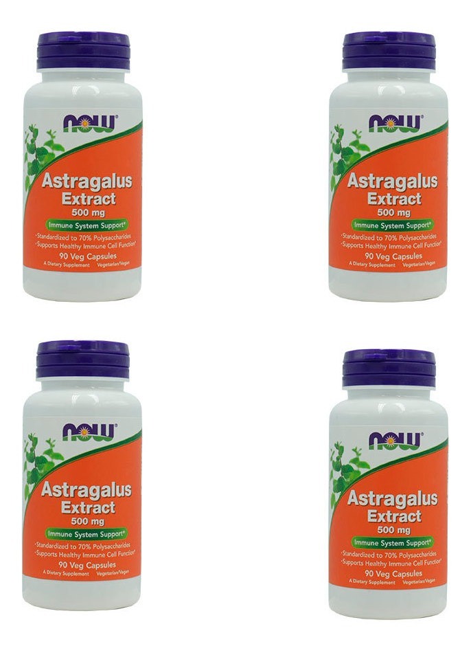 Astragalus Erva Chinesa 500mg Now Foods 90vcaps 4un