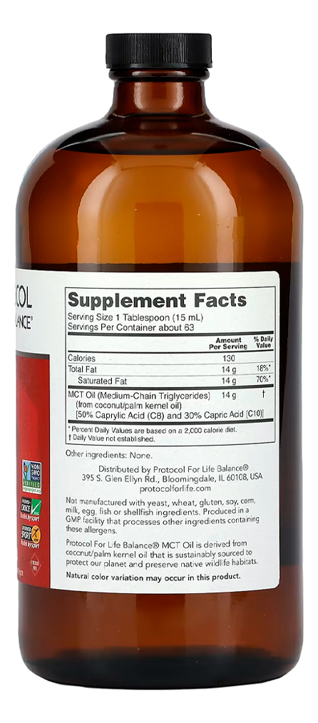 Óleo Mct Protocol 946 Ml Puro + Porta Cápsulas - Imagem 2