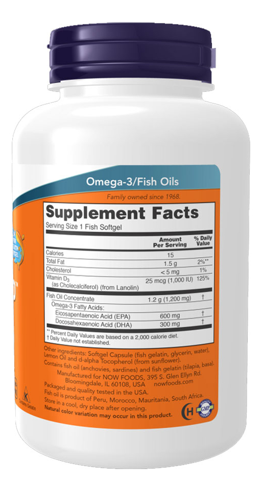 Ultra Omega 3-d Now Foods 90 Softgels + Porta Cápsulas - Imagem 2