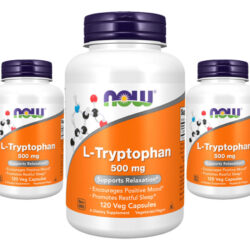 L-triptofano 500mg Now Foods L-tryptophan 120 Veg Caps 3un