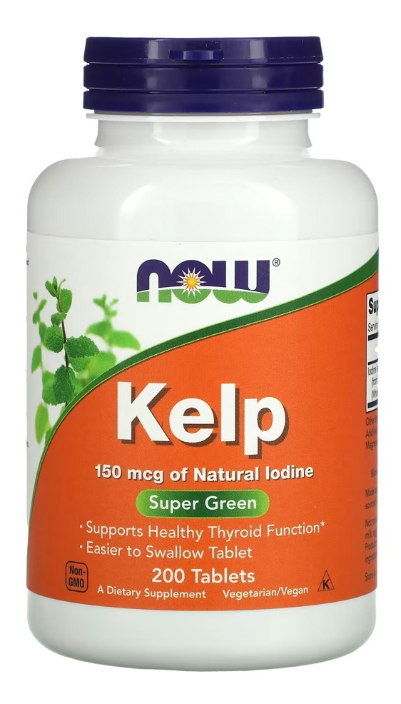 Kelp Algas 150mcg Now Foods Iodo Natural 200tab Importado