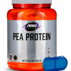 Proteína Pea Ervilha Now Foods 907g + Porta Cápsulas