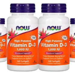 Vitamina D3 1.000ui Now Foods Vit D-3 360 Softgels 4un