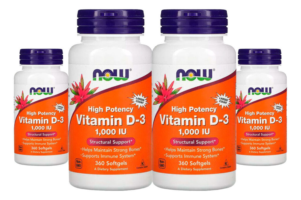 Vitamina D3 1.000ui Now Foods Vit D-3 360 Softgels 4un