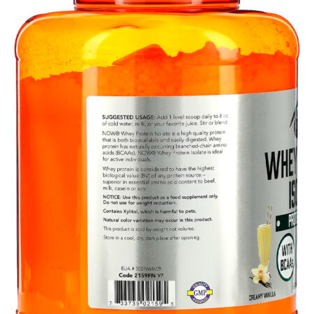 Whey Protein Isolado Now Foods 2268g Baunilha Importado - Imagem 2
