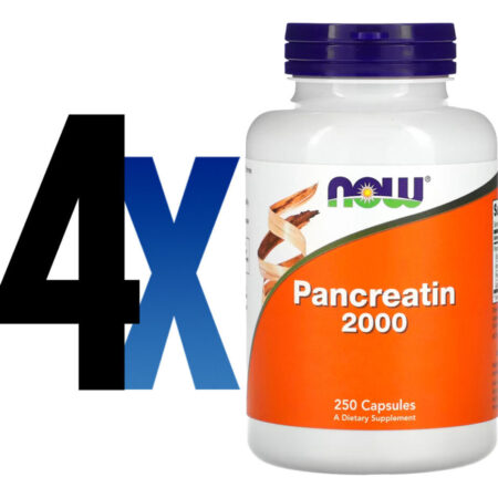 Pancreatina 200mg Now Foods 250veg Cáps Importado 4un - Imagem 2