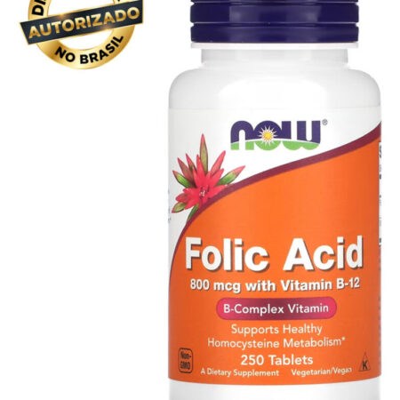 Ácido Fólico 800mcg Now Foods 250tabls + Porta Cápsulas - Imagem 4