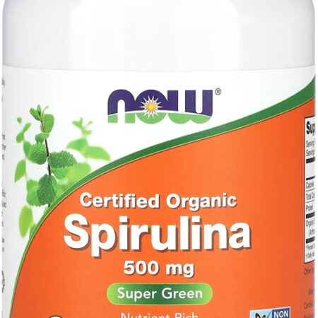 Spirulina Orgânica 500mg Now Foods 500 Tablets 5un - Imagem 3