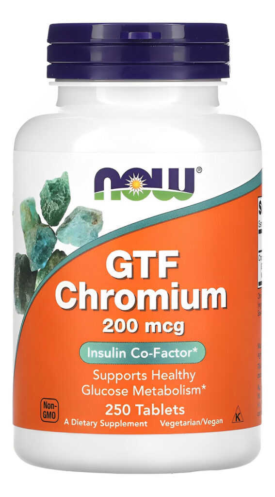 Cromo Gtf 200mcg Forma Ativa Now Foods 250tabs Importado 3un - Imagem 5