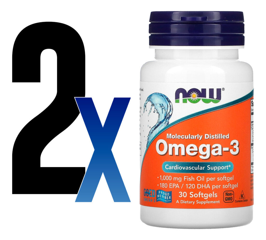 Ômega-3 Molecularmente Destilados Now Foods 30softgels 2un - Imagem 2