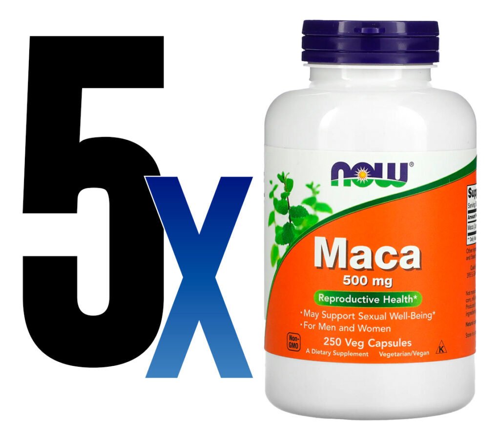 Maca Peruana 500mg Now Foods 250 Veg Caps 5un - Imagem 2