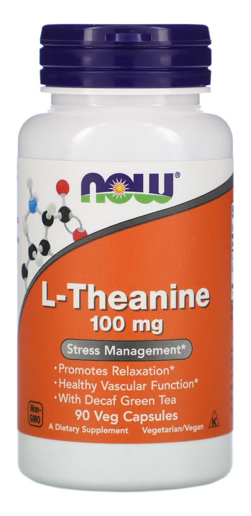 L-theanine Teanina 100mg 90 Veg Caps Nowfoods Importado