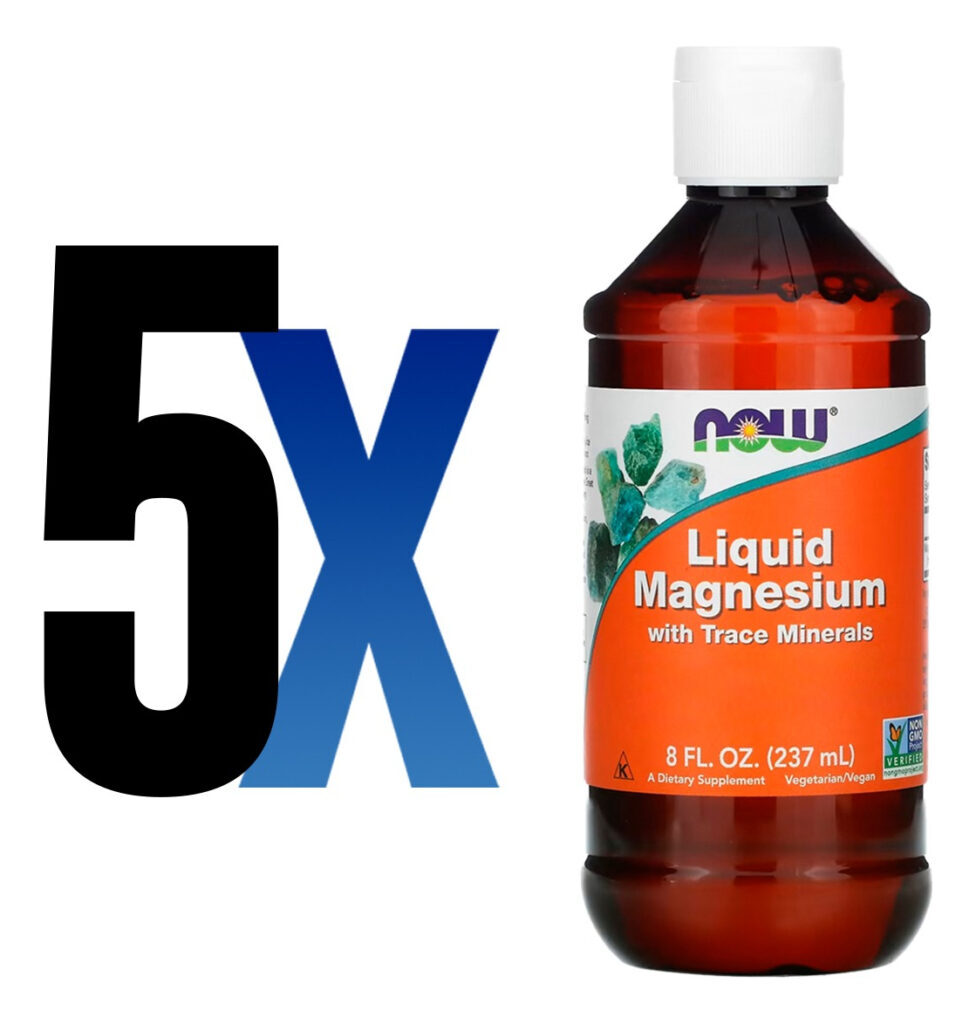 Magnésio Líquido Traço Mineral 237ml Importado 5un Now Foods - Imagem 2