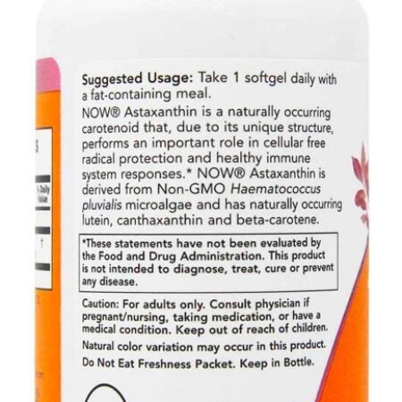 Astaxantina 4mg Now Foods 90softgels 3un - Imagem 4