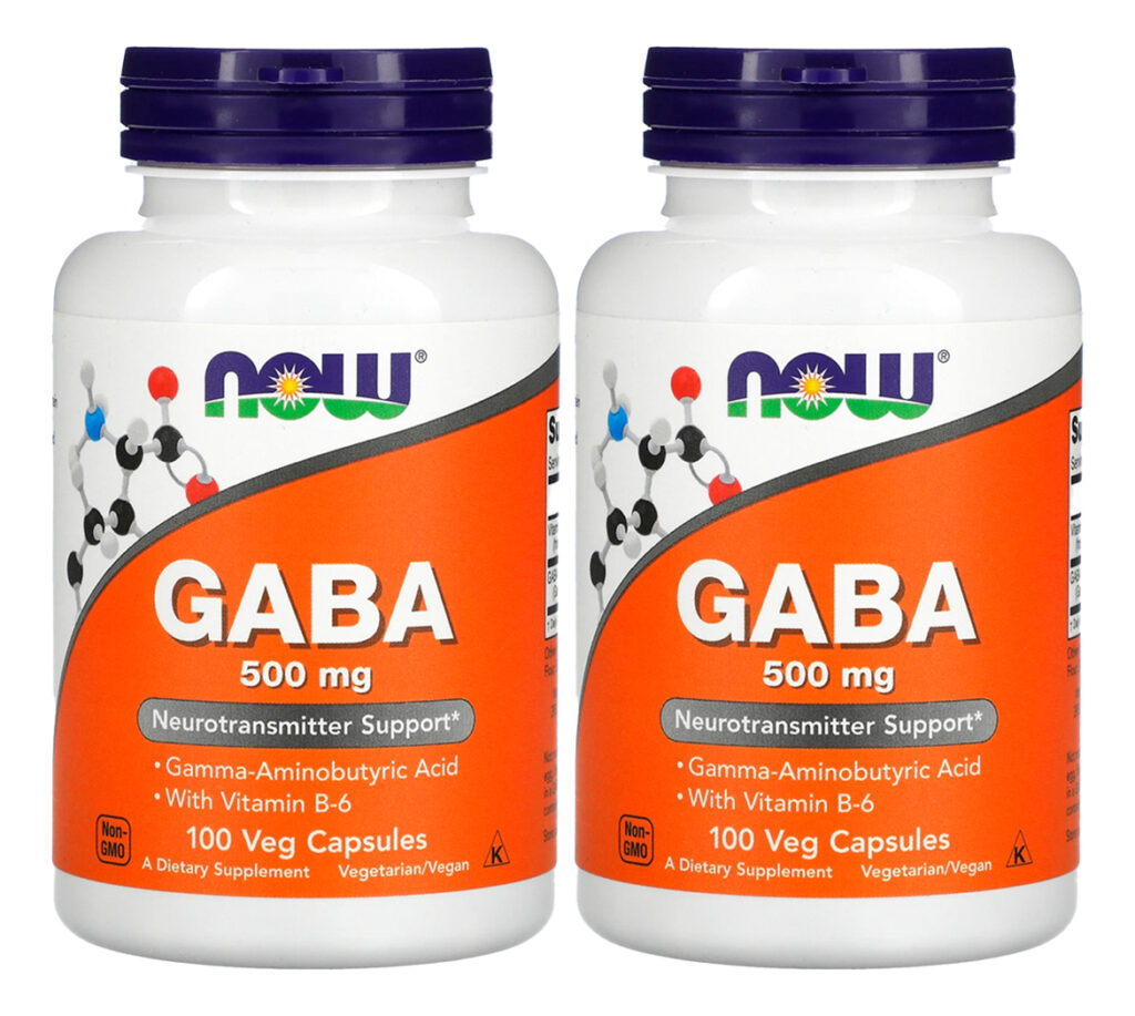 Now Foods Gaba/ácido Gama 500mg E Vitamina B6 100cap Veg 2un