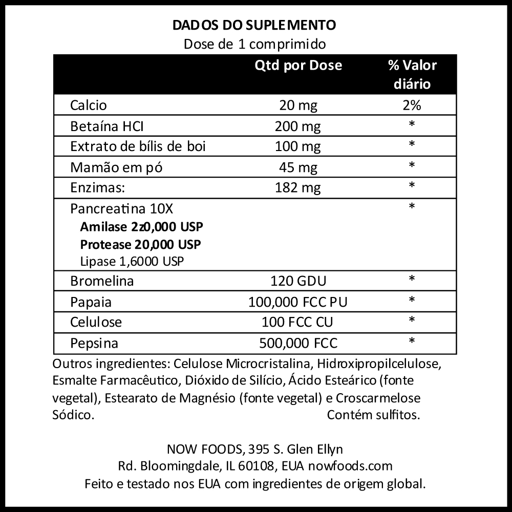 Enzimas Digestivas Now Foods 90 Tablets Importado 4un - Imagem 5