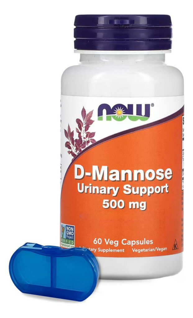 D-manose 500mg Now Foods 60 Cápsulas +porta Cápsulas