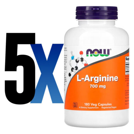 L-arginina 700mg 180 Cáps Importados 5un Now Foods - Imagem 2