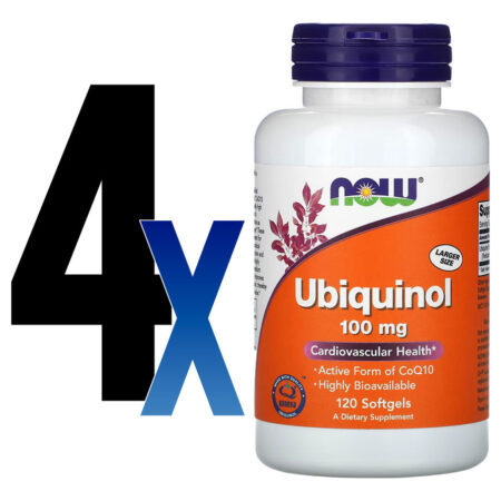Ubiquinol 100mg Now Foods Forma Coq10 Ativa 120 Softgels 4un - Imagem 2