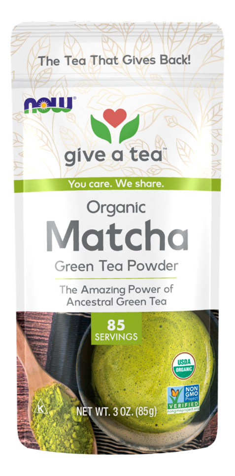 Now Foods Real Tea Chá Verde Matcha Orgânico Em Pó 85 G