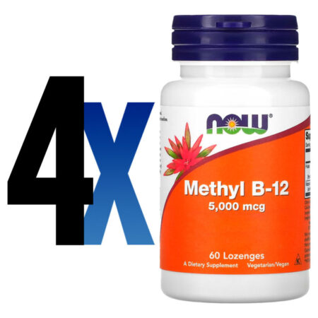 Metil B-12 5.000mcg Now Foods 60 Pastilhas Importado 4un - Imagem 2