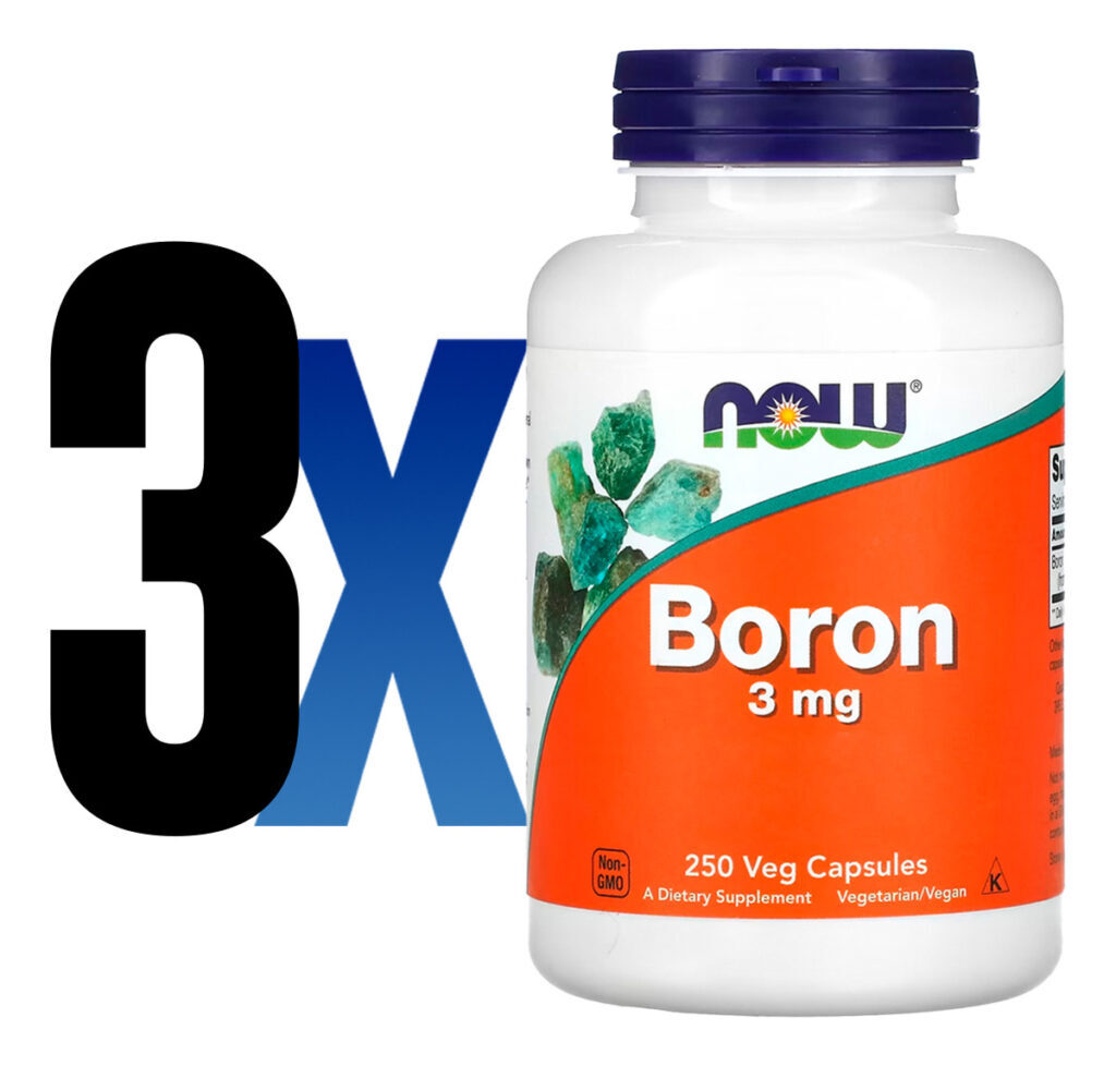 Boron 3mg Now Foods 250 Veg Caps Importado 3un - Imagem 2