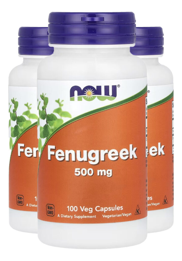 Feno-grego 500mg 100 Caps Importado 3un Now Foods