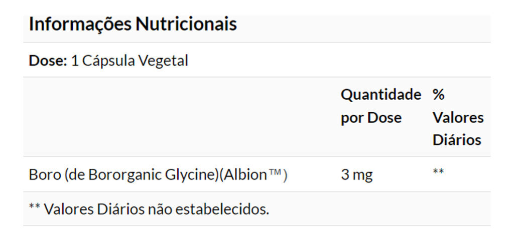 Boron 3mg Now Foods 250 Veg Caps Importado - Imagem 4