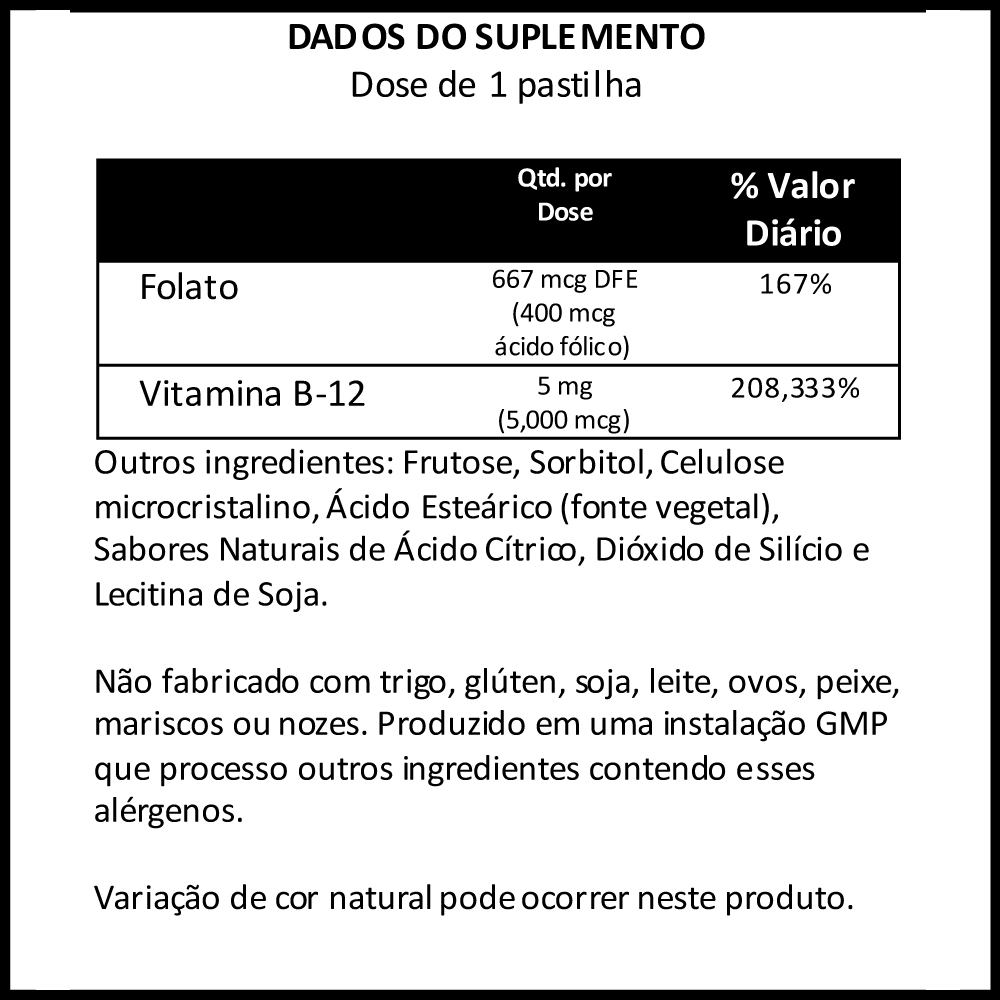 Now Foods Vitamina B12 5000mcg E Ácido Fólico 60past - Imagem 5