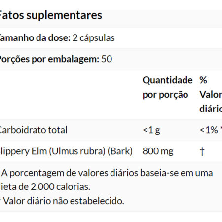 Ulmus Rubra 400mg Now Foods 100 Cáps + Porta Cápsulas - Imagem 4