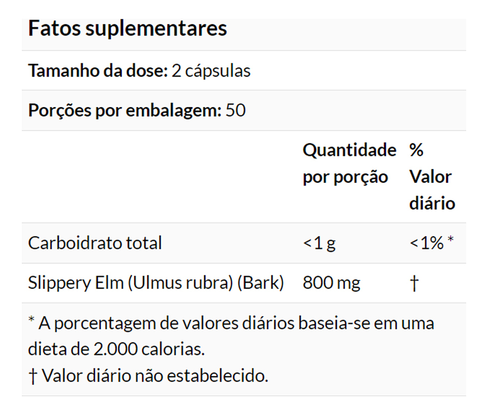Ulmus Rubra 400mg Now Foods 100 Cáps + Porta Cápsulas - Imagem 4