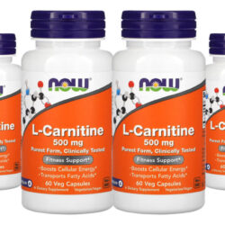 L Carnitina Now Foods 500mg 60veg Capsulas 4un