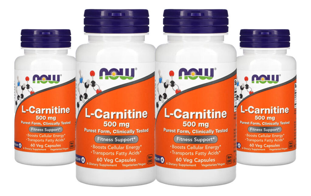L Carnitina Now Foods 500mg 60veg Capsulas 4un