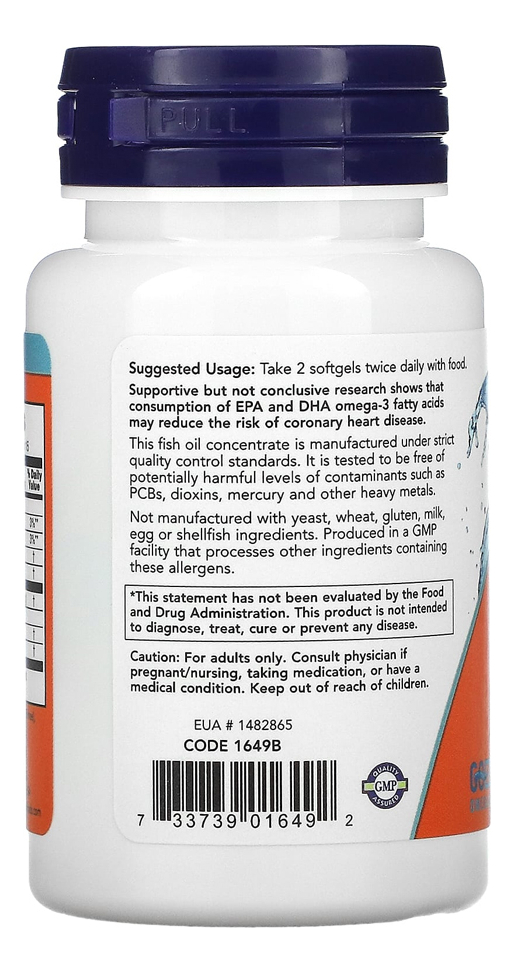 Ômega-3 Mol. Destilado Now Foods 30soft + Porta Cápsulas - Imagem 3
