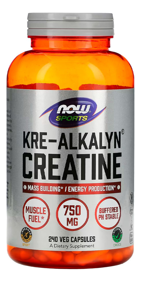 Creatina Kre-alkalyn 750mg Now Foods 240cáps Importado 3un - Imagem 5