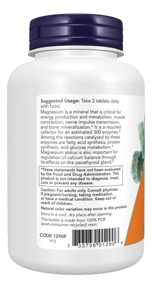 Citrato De Magnésio 200mg 250 Comprimidos Now Foods - Imagem 3