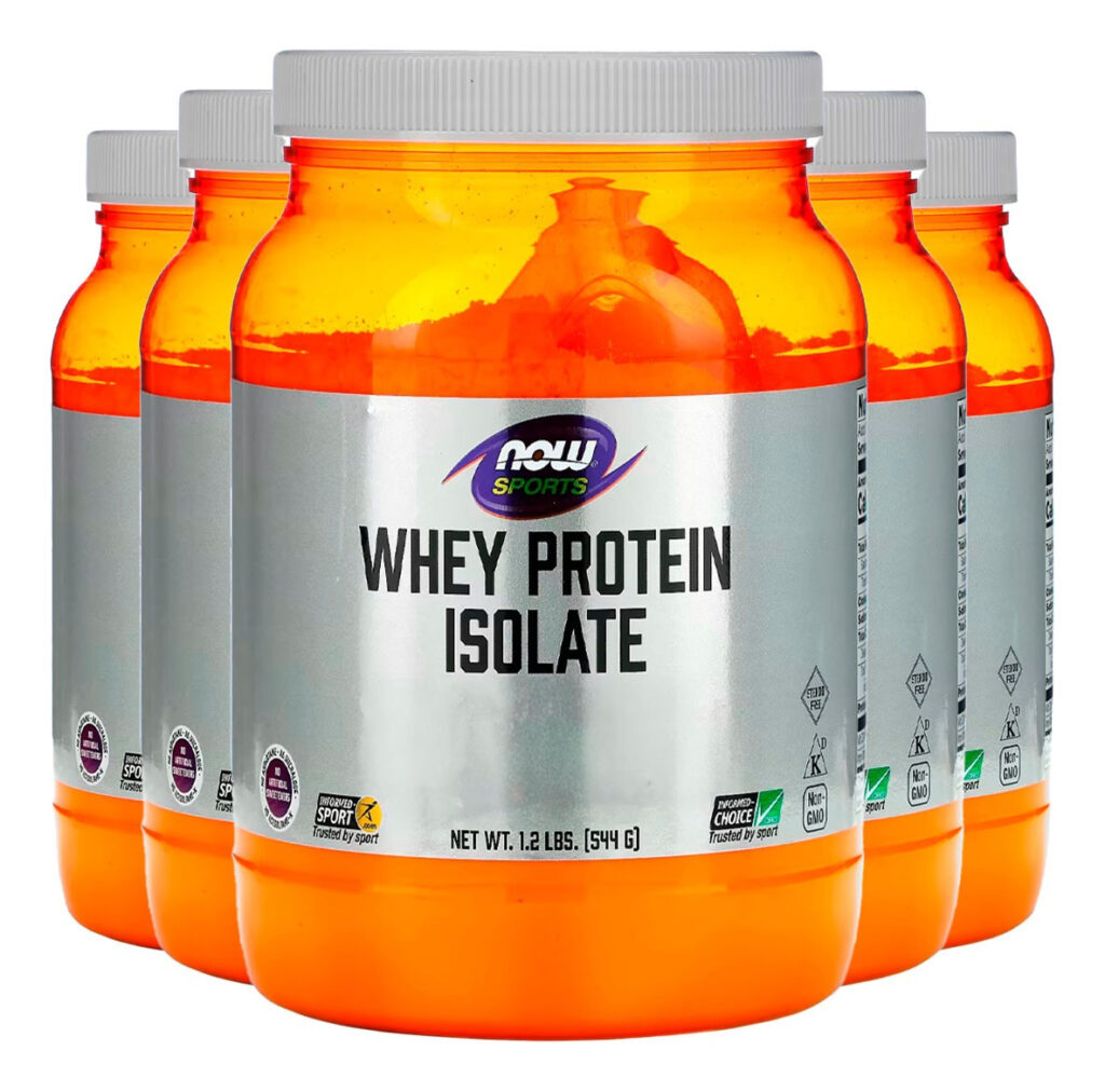 Whey Protein Isolado 544g Sem Sabor Importado 5un Now Foods