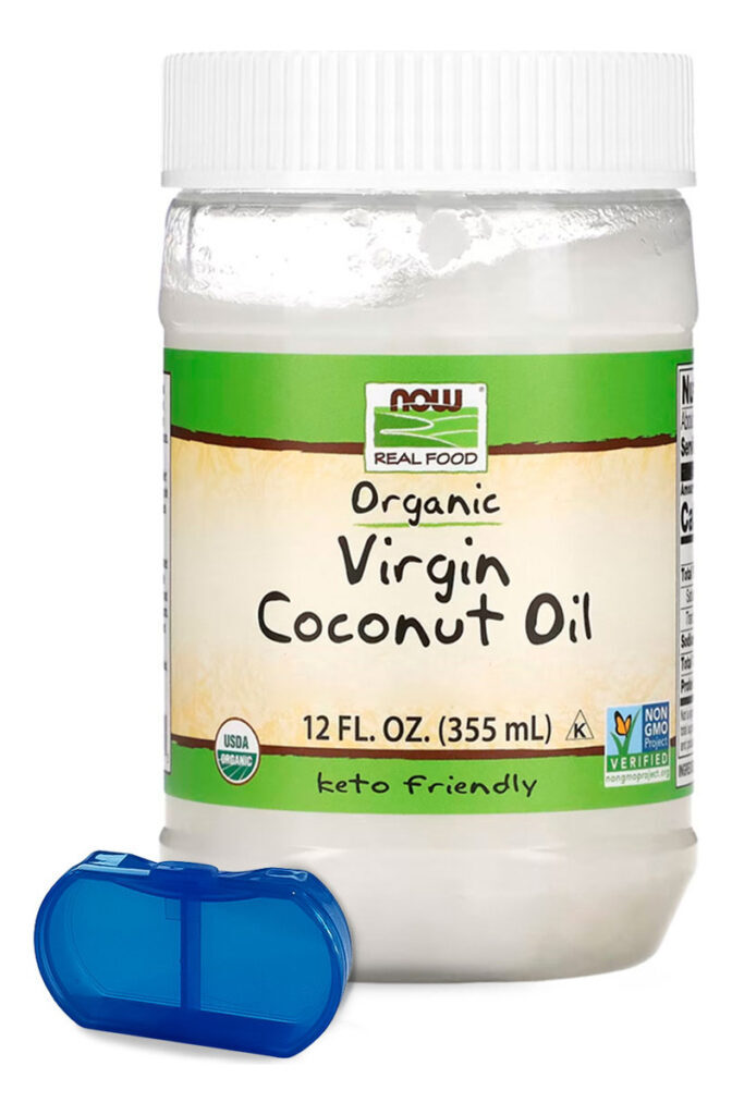Óleo De Coco Virgem Now Foods 355ml 100% Puro +porta Cápsula