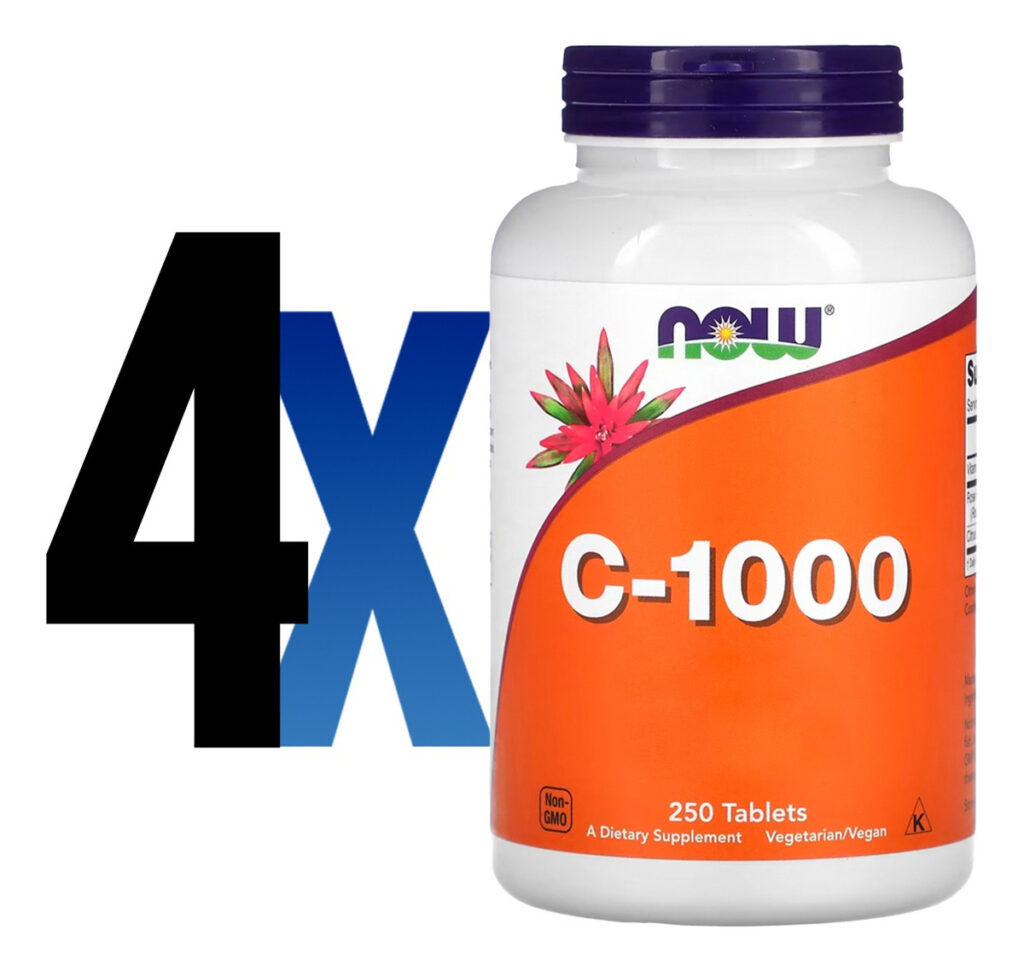 Vitamina C-1000mg 250 Tablets Importado 4un Now Foods - Imagem 2