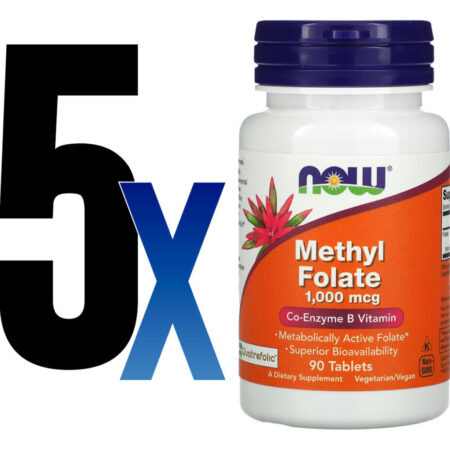 Metilfolato Methyl 1000mcg Now Foods 90 Tablets 5un - Imagem 2