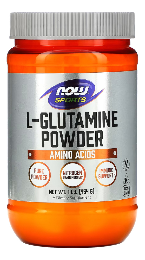 Now Foods L-glutamina Em Pó Sport 454g Forma Livre Importado