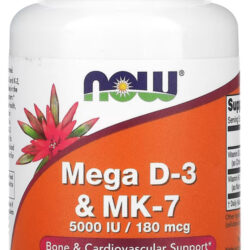 Mega D-3 5000iu E Mk-7 180mcg Now Foods 60 Vegcaps Importado