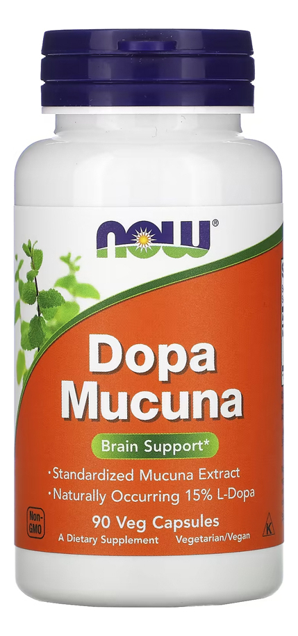 Dopa Mucuna Now Foods 90 Cápsulas Vegetarianas 3un Sabor Sem Sabor - Imagem 2