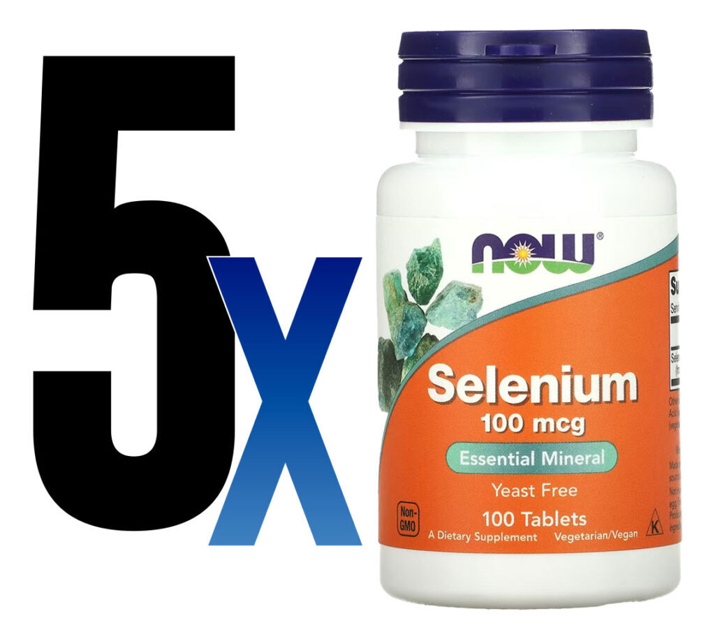 Selênio 100mcg Now Foods Selenium 100 Talets 5un - Imagem 2