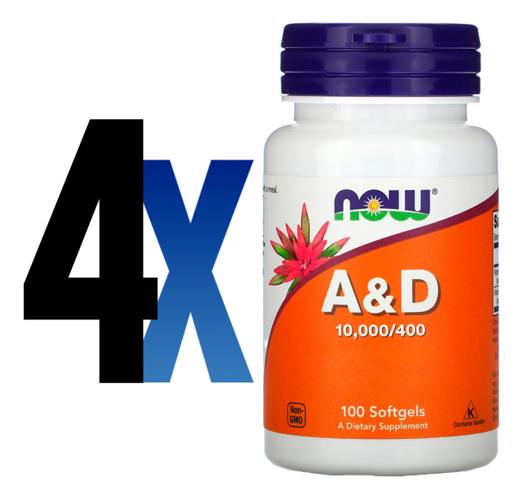 Vitamina A E D Now Foods 10000/10mcg 100 Soft Importado 4un - Imagem 2