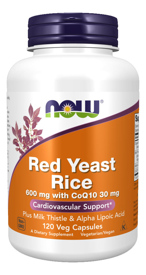 Levedura Arroz Vermelho+coq10 Now Foods 120cáp Sabor N/a